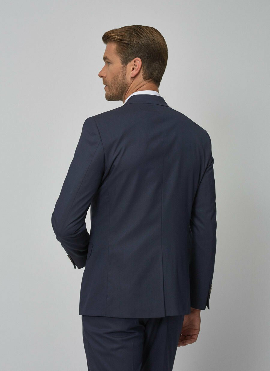 18754 Navy Regular Fit Plain Suit