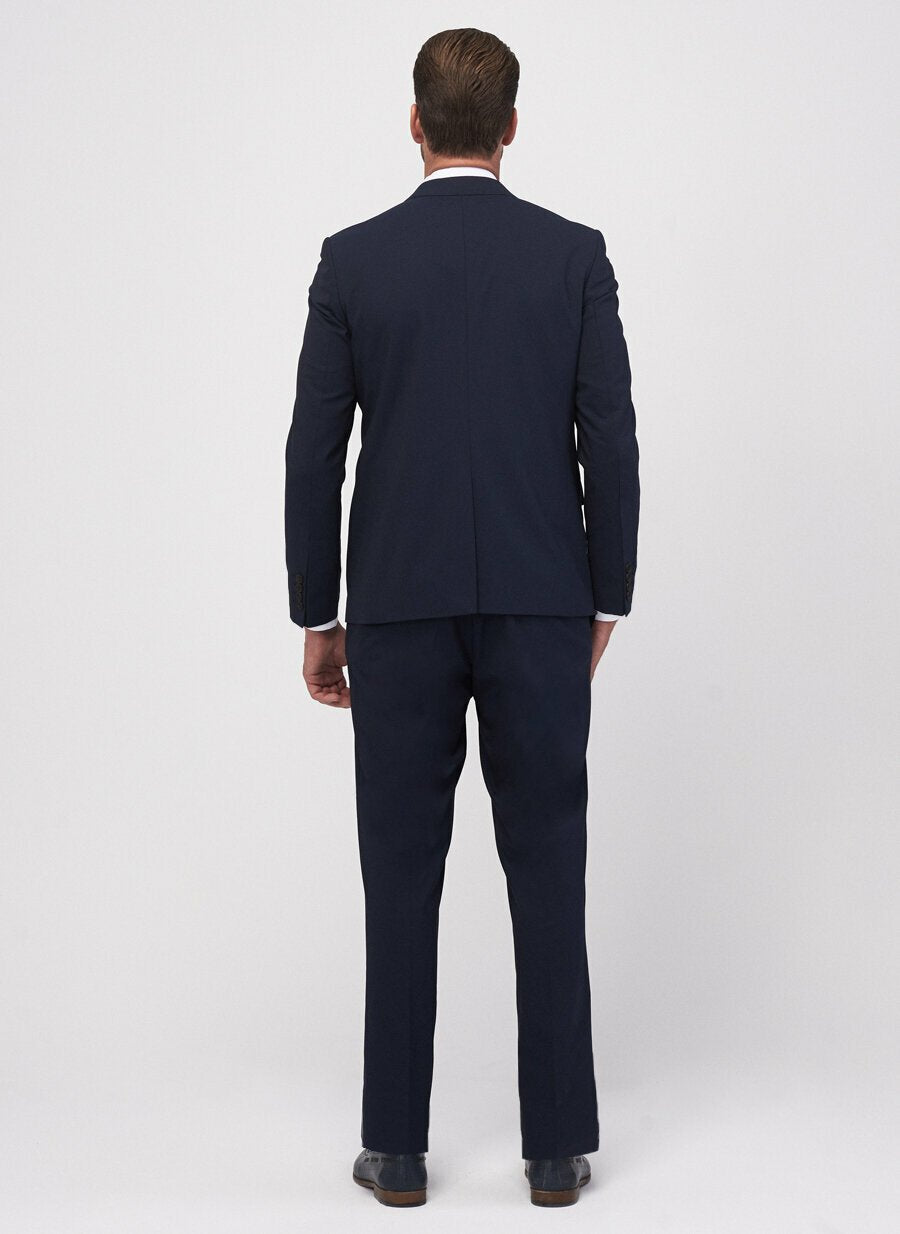 18757 Navy Regular Fit Plain Suit