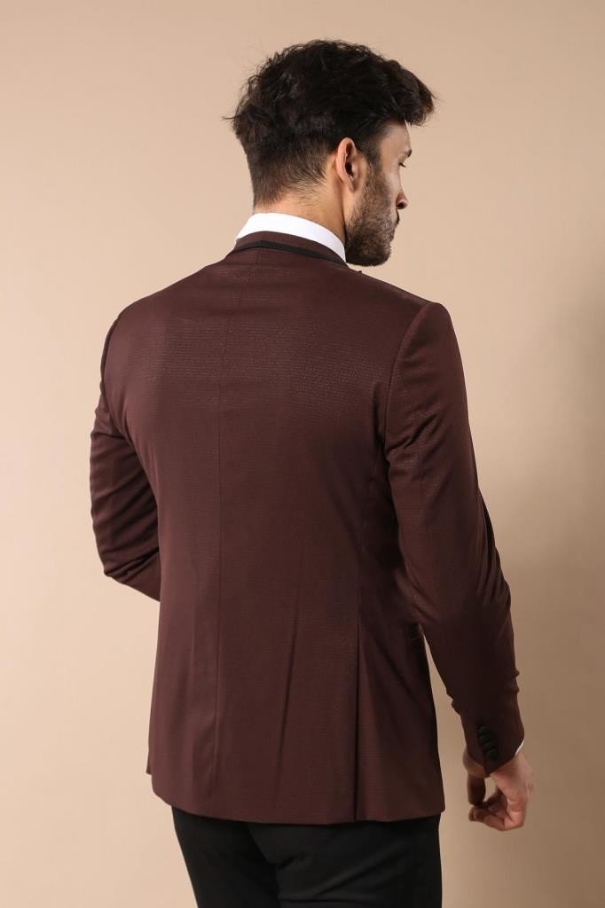 4360 Burgundy Self-Patterned Tuxedo