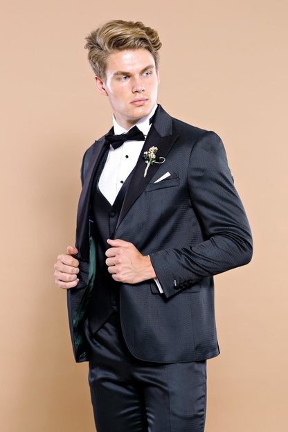 4499 Green Self-Patterned Tuxedo