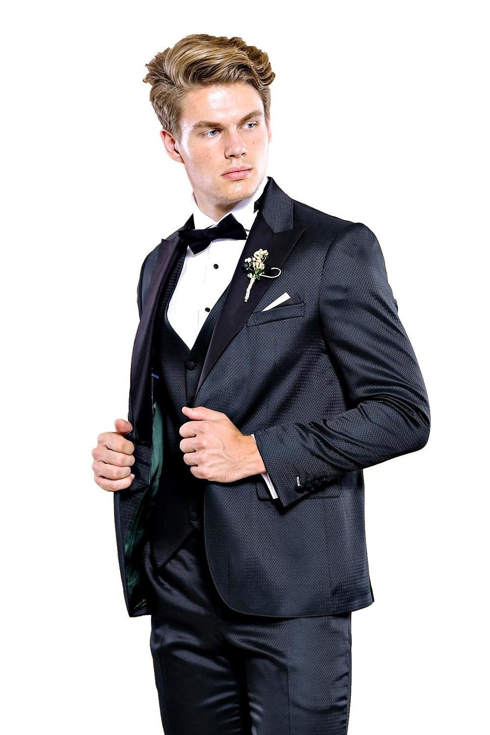 4499 Green Self-Patterned Tuxedo