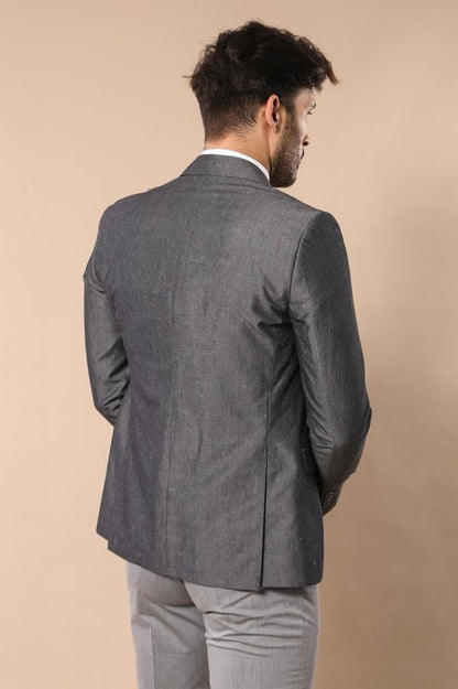 4344 Grey Check Combine Suit