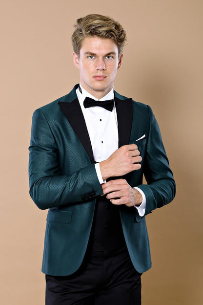 4466 Green Self-Patterned Tuxedo