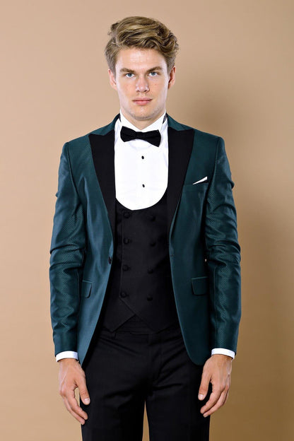 4466 Green Self-Patterned Tuxedo