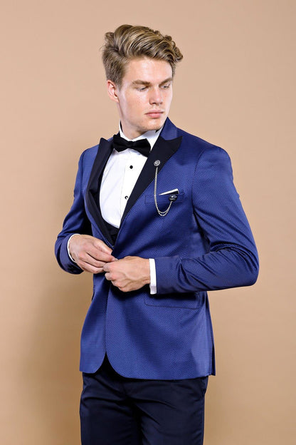 4513 Indigo Self-Patterned Tuxedo