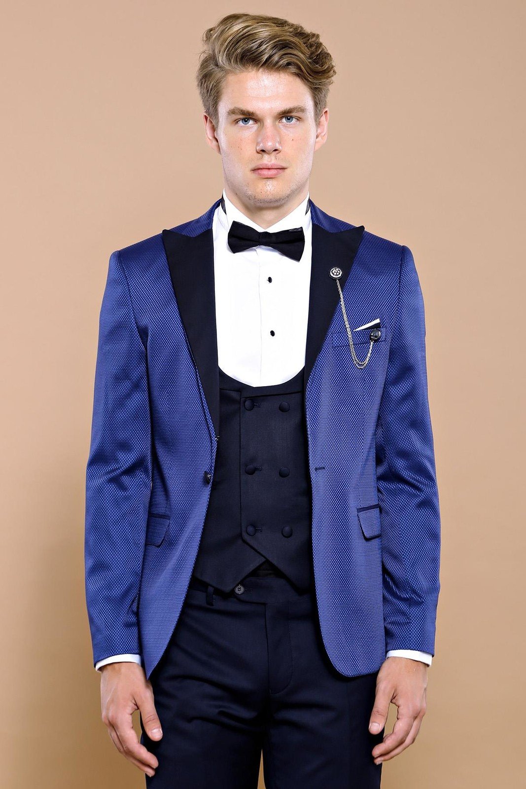 4513 Indigo Self-Patterned Tuxedo