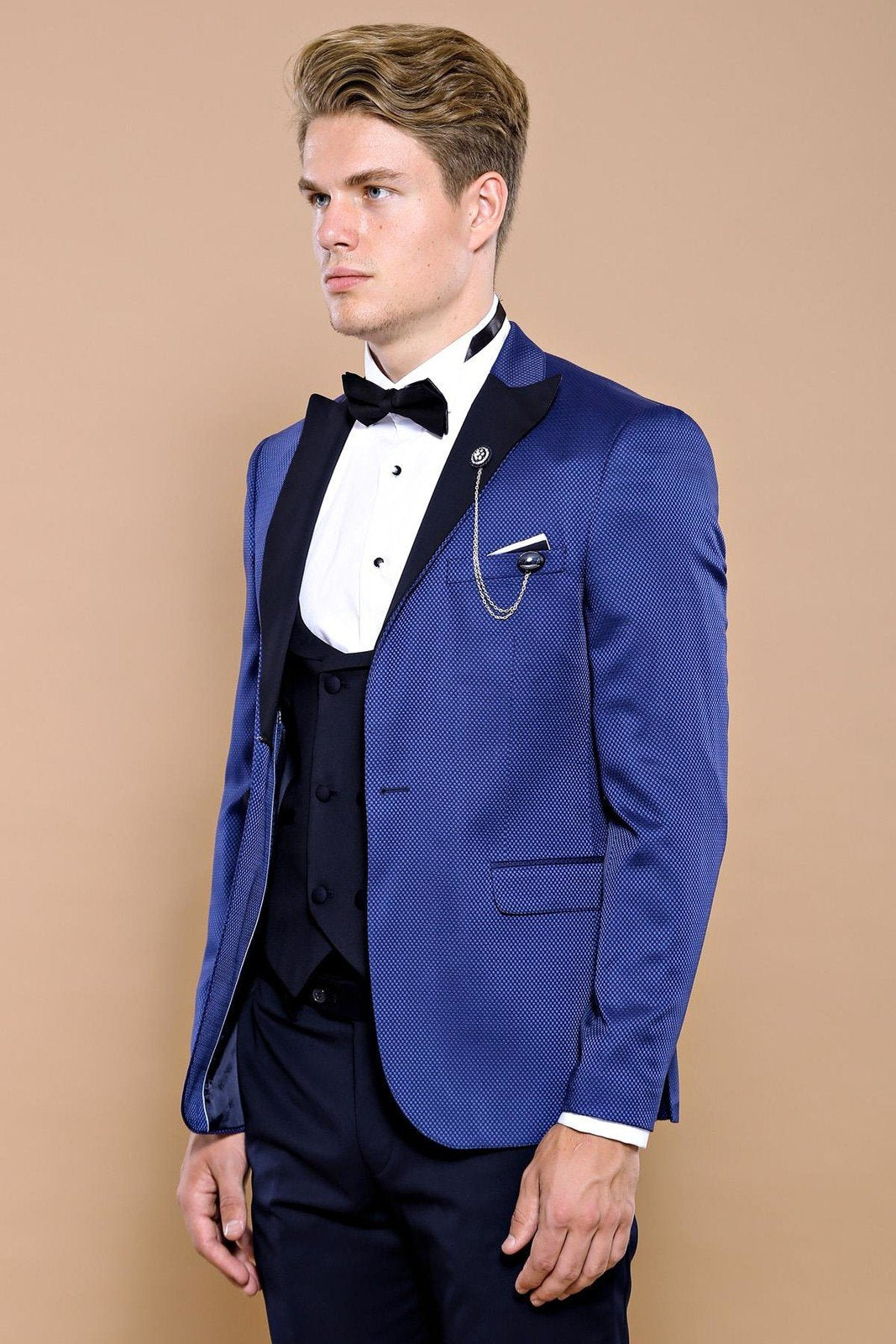 4513 Indigo Self-Patterned Tuxedo