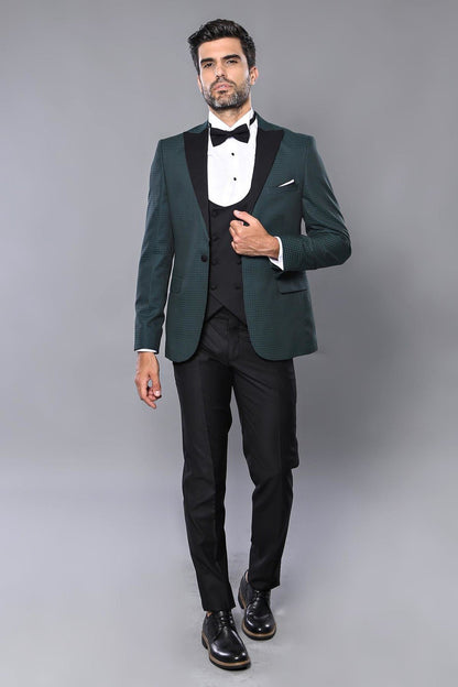 4268 Green Self-Patterned Tuxedo