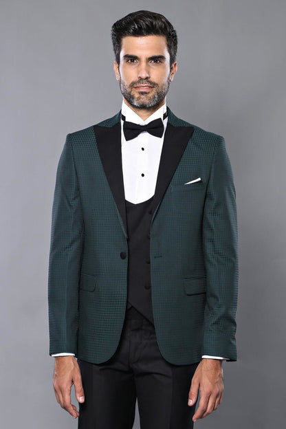 4268 Green Self-Patterned Tuxedo