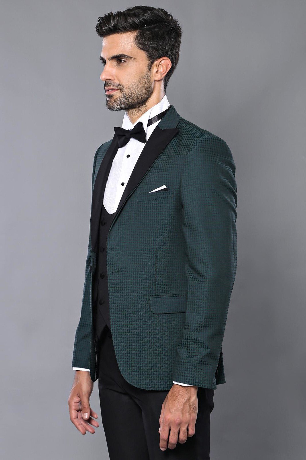 4268 Green Self-Patterned Tuxedo