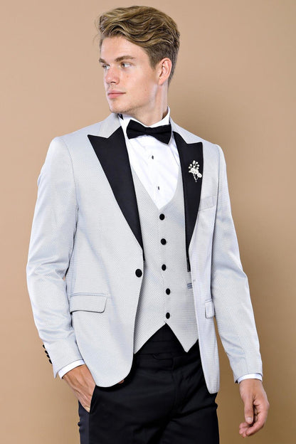 4426 Grey Self-Patterned Tuxedo