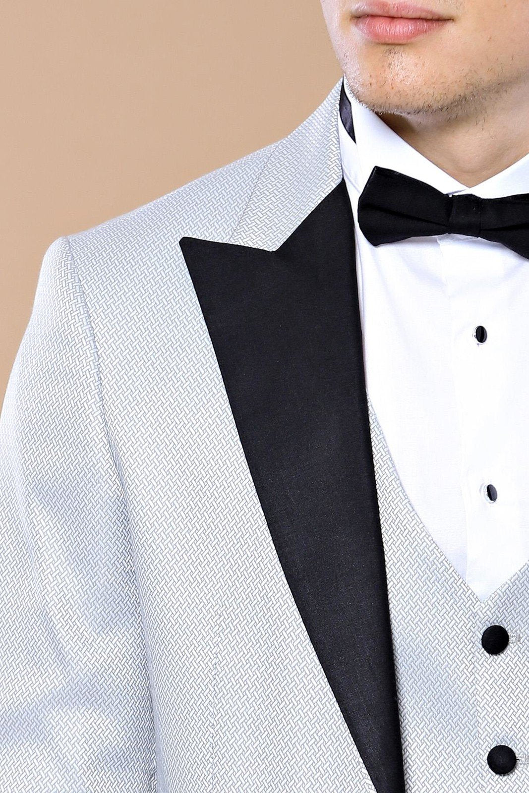 4426 Grey Self-Patterned Tuxedo