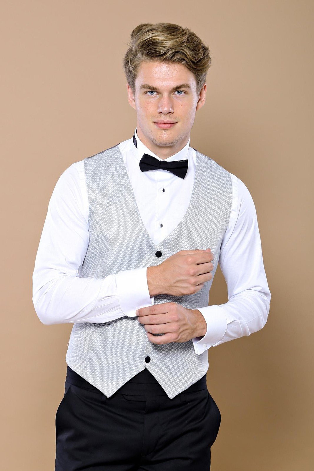 4426 Grey Self-Patterned Tuxedo