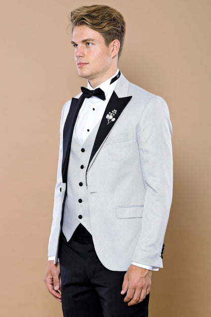 4426 Grey Self-Patterned Tuxedo