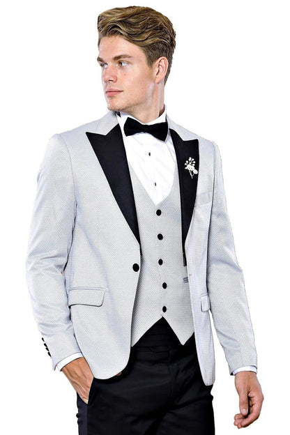 4426 Grey Self-Patterned Tuxedo