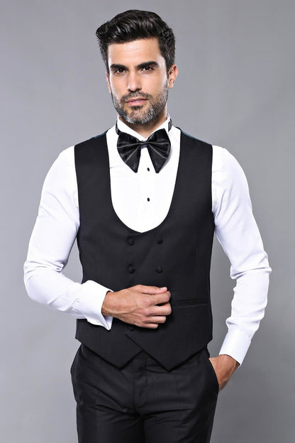 4400 Green-Black Dot Patterned Tuxedo