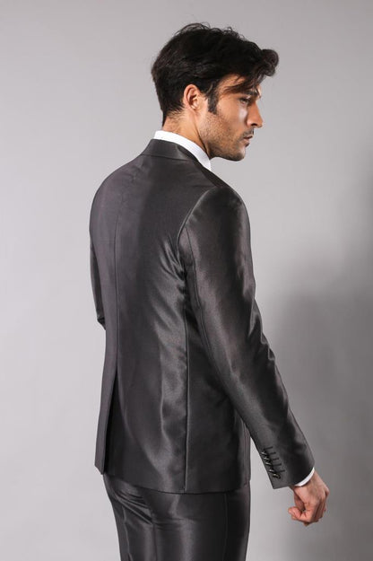 4346 Smoked Grey Plain Classic Suit