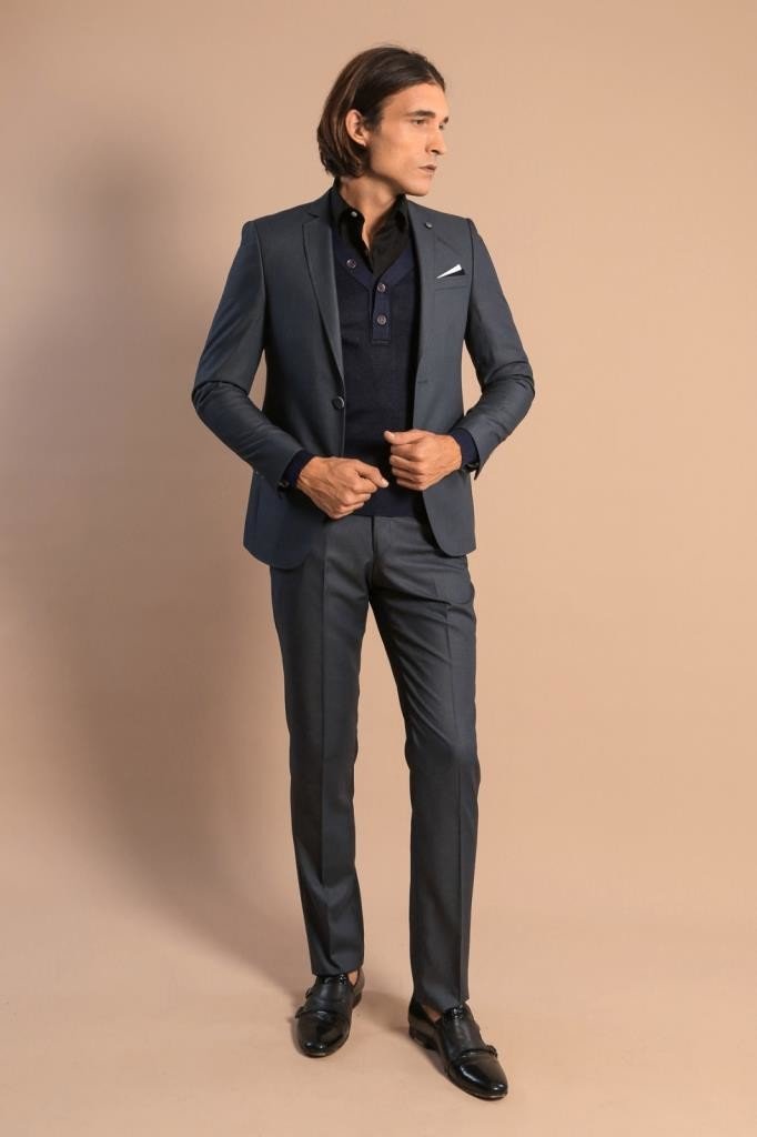 4404 Smoked Grey Plain Waistcoat Suit