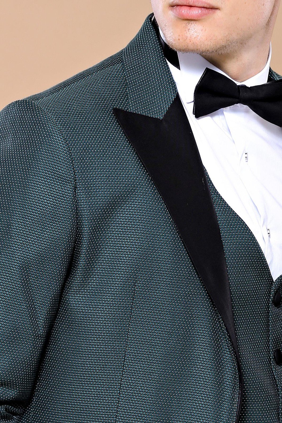 4338 Green Self-Patterned Tuxedo