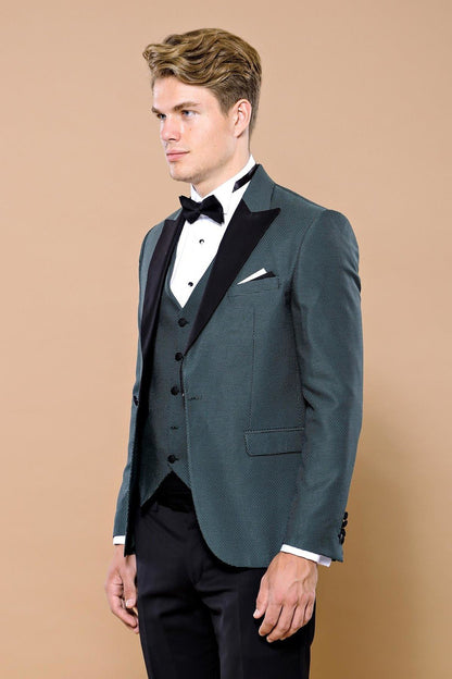 4338 Green Self-Patterned Tuxedo